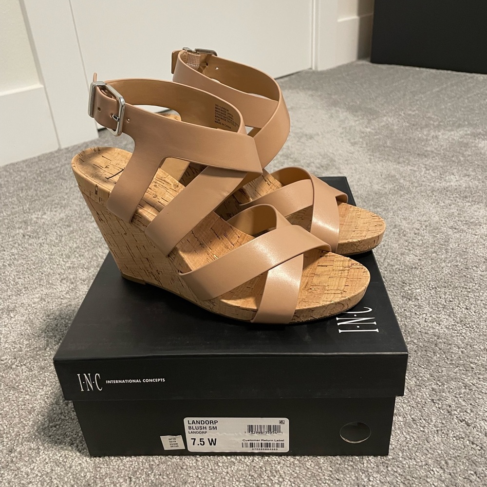 INC International Concepts Landorp Wedge Sandal
